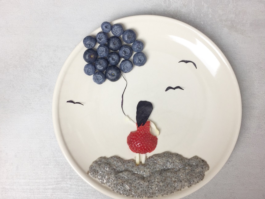 chia pudding-chia pudding with blueberries-chia seeds-chia-superfoods-superfood-raw-vegan-vegetarian-heathy-breakfast-meal-food-recipe-snack-Iceberg Salat Centar